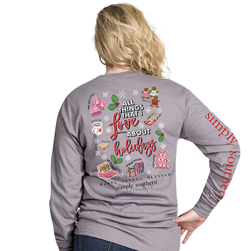 Small Xmas Faves Long Sleeve Tee by Simply Southern