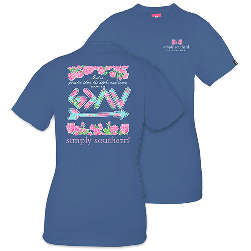 X-Large God Is Greater Than the Highs and Lows Moonrise Short Sleeve Tee by Simply Southern