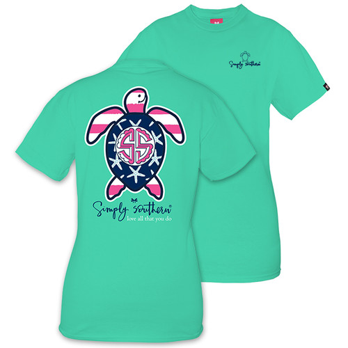 XX-Large Save the Turtles Flag Aruba Short Sleeve Tee by Simply Southern