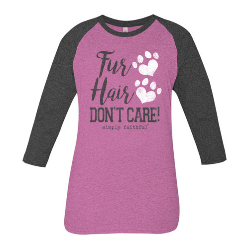 Small Fur Hair Don't Care Simply Faithful Tee by Simply Southern