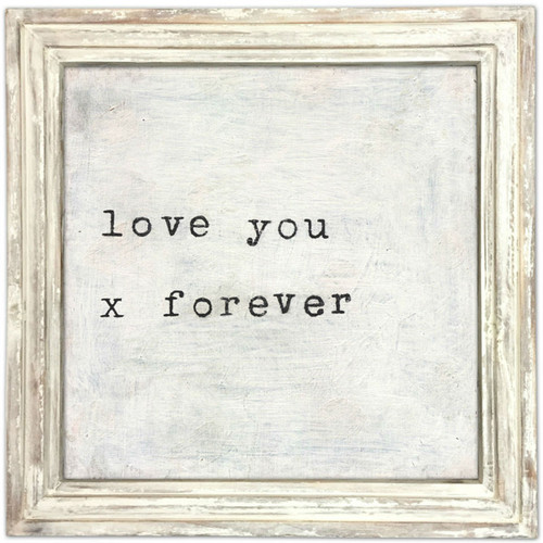 24" x 24" Love You X Art Print With White Wash Frame by Sugarboo Designs