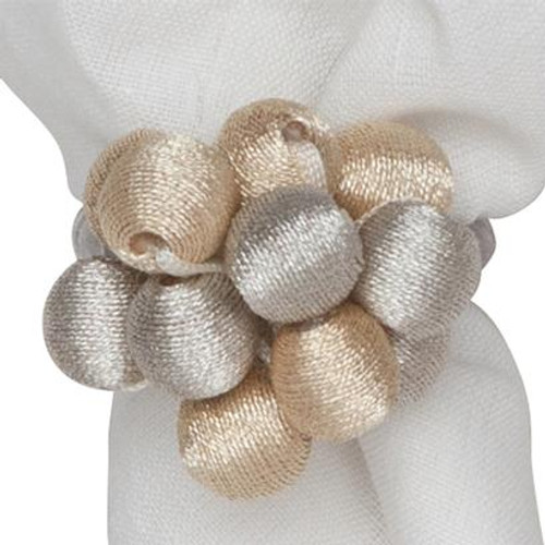 Bead Bouquet Metallic Napkin Ring by Juliska