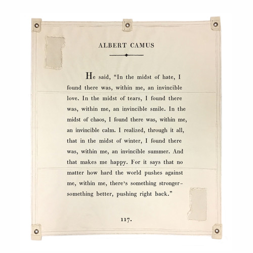 46" x 57" Albert Camus Tarp by Sugarboo Designs