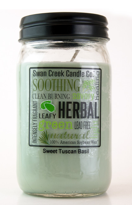 Sweet Tuscan Basil 24 oz. Swan Creek Kitchen Pantry Jar Candle