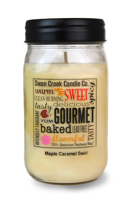 Maple Caramel Swirl 24 oz. Swan Creek Kitchen Pantry Jar Candle