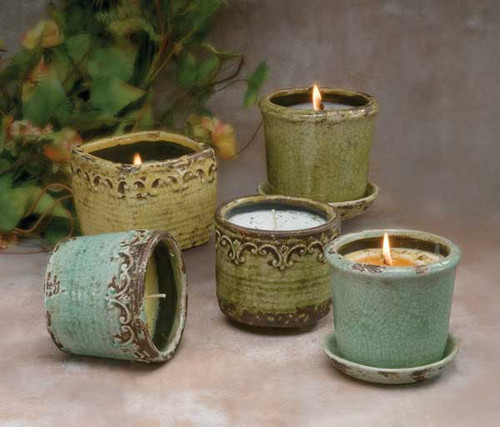 Mulberry & Mandarin Vintage Flower Pot (Color: Ivory)
