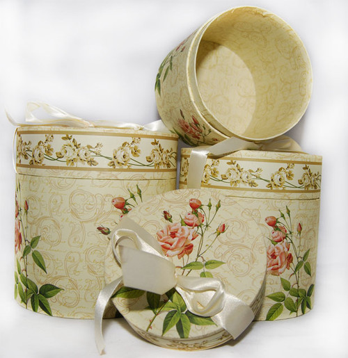 Antique Rose Nesting Gift Box Set