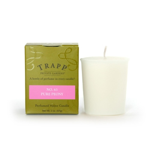 No. 63 Pure Peony 2 oz. Votive by Trapp Candles