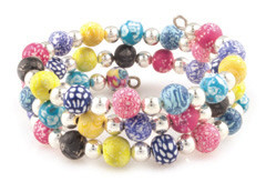 Jumble Classic Silver Ball Wrap Bracelet