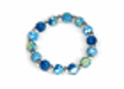 Blue Bikini Classic Silver Ball Bracelet