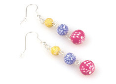Jumble Three Bead Combo Earring