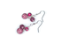 Pink Paradise 3 Bead Cluster Earring