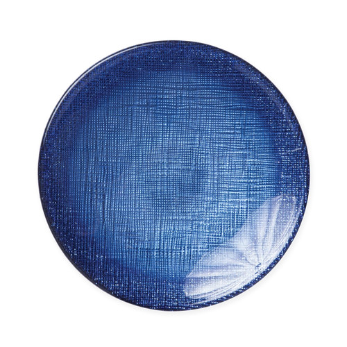 Vietri Glitter Glass Cobalt Canape Plate