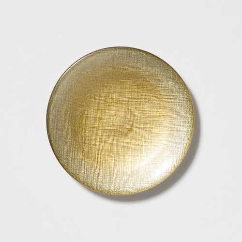 Vietri Glitter Glass Gold Canape Plate