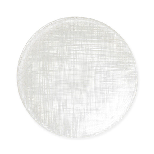 Vietri Glitter Glass Linen Canape Plate