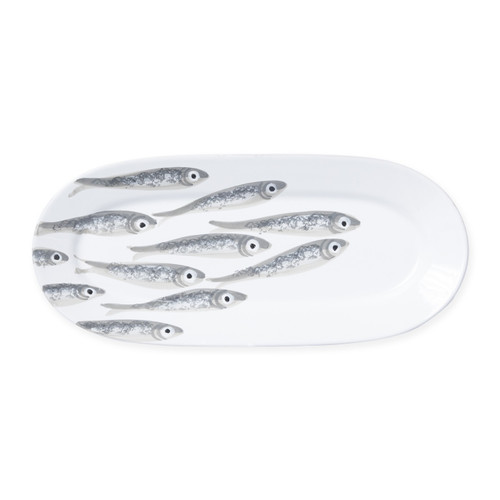 Vietri Marina Minnows Small Oval Platter