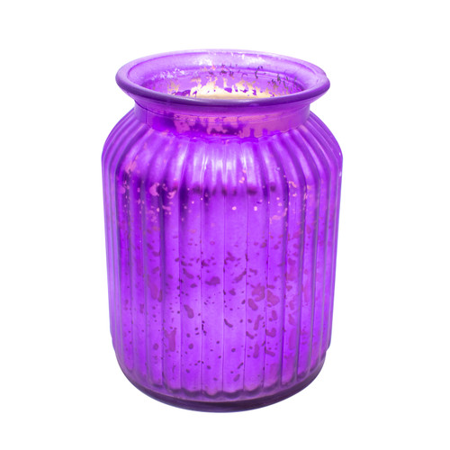Fresh-Cut Christmas Tree Purple 24 oz. Gilded Glass Large Jar Swan Creek Candle