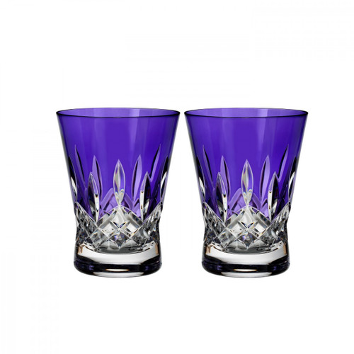 Lismore Pops Purple Double Old Fashioned Pair by Waterford