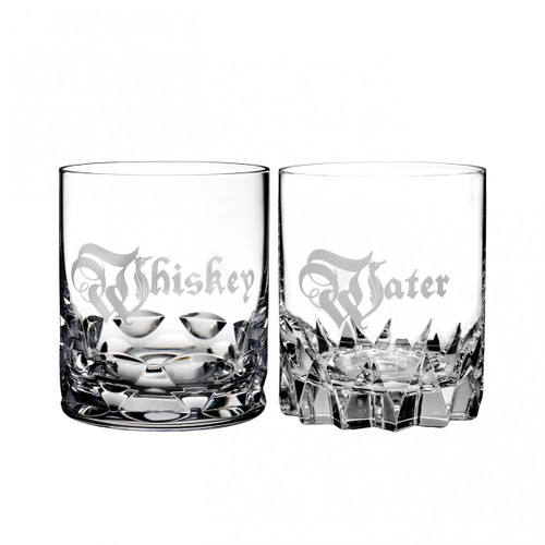 Retro Whiskey & Water Double Old Fashioned Pair by Waterford