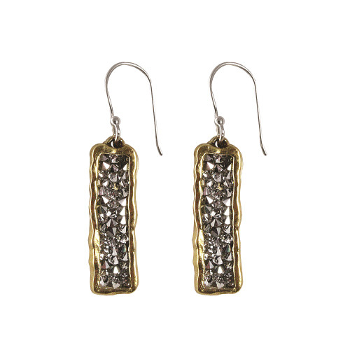 Brass Kristal Verve Earrings by Waxing Poetic