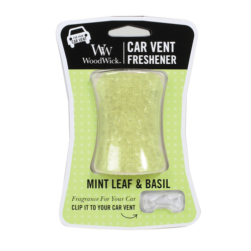 WoodWick Candles Mint Leaf & Basil ODOR NEUTRALIZING Car Vent Freshener