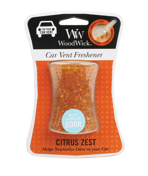 WoodWick Candles Citrus Zest ODOR NEUTRALIZING Car Vent Freshener