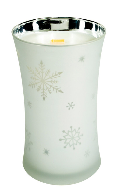 WoodWick Candles Twinkling Mint Cocoa 22 oz. Dancing Glass
