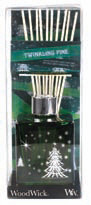 WoodWick Candles Twinkling Pine 5 oz. Decorative Glass Reed Diffuser