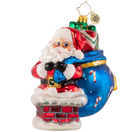 Shimmy Down The Chimney Ornament by Christopher Radko