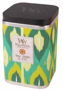 WoodWick Candles Tea Tree & Fig Ikat Collection - 8.5 oz.