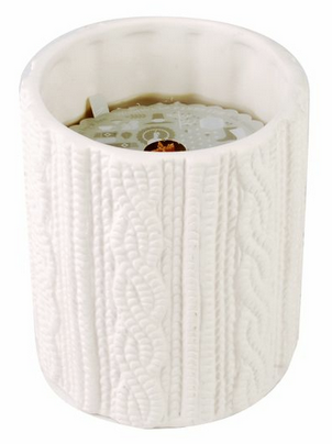 WoodWick Candles Fireside Holiday Knit Ceramic - 11 oz.