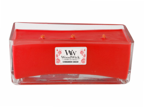 WoodWick Candles Cinnamon Cheer Rectangle Lux Glass