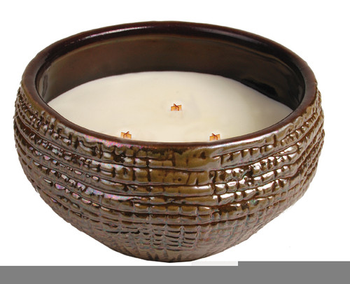 WoodWick Candles Fireside Round Bowl Premium