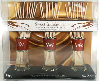 WoodWick Candles  2 oz. Reed Diffuser Gift Set - Sweet Indulgence Scents