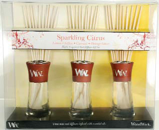 WoodWick Candles  2 oz. Reed Diffuser Gift Set - Sparkling Citrus Scents