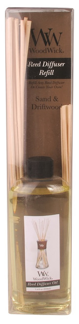 WoodWick Candles Sand & Driftwood 7.4 oz. Reed Diffuser REFILL