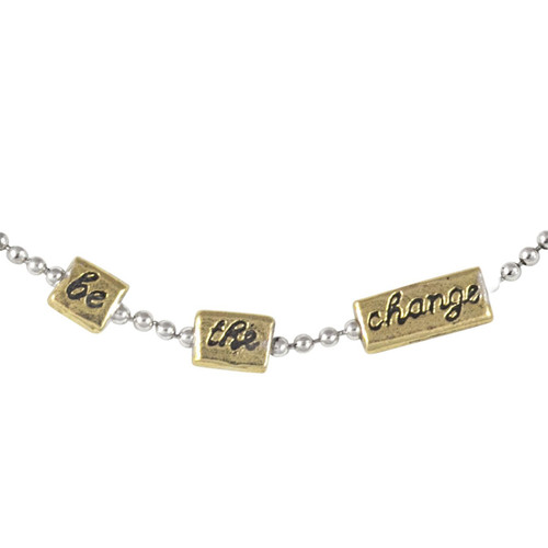 Little Meditations Be The Change Necklace by Waxing Poetic