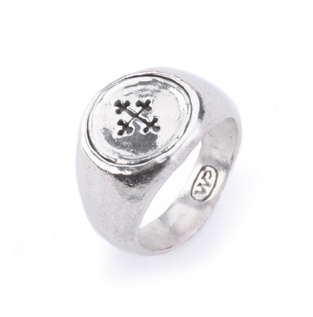 Pisana Sanctum Cross I.D. Ring (Womens) by Waxing Poetic (Special Order)