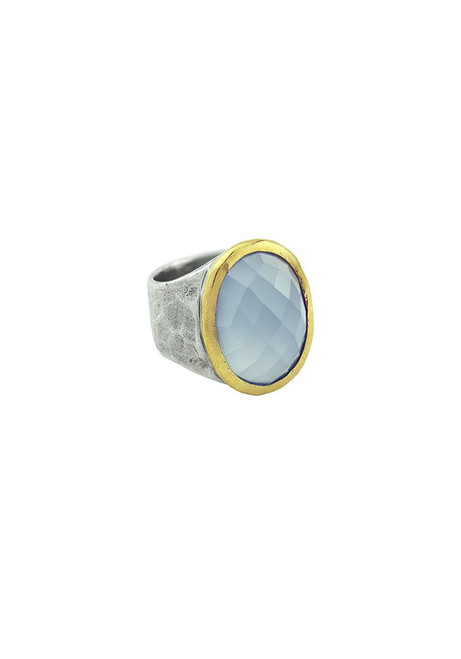 Stellare Ring Blue Chalcedony (Size 6) by Waxing Poetic