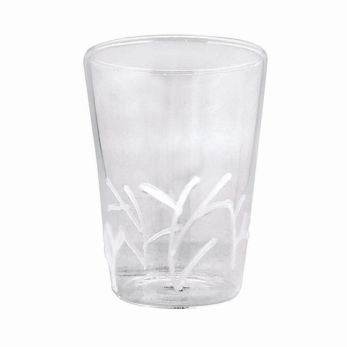 White Applique Branches Highball Glass by Mariposa