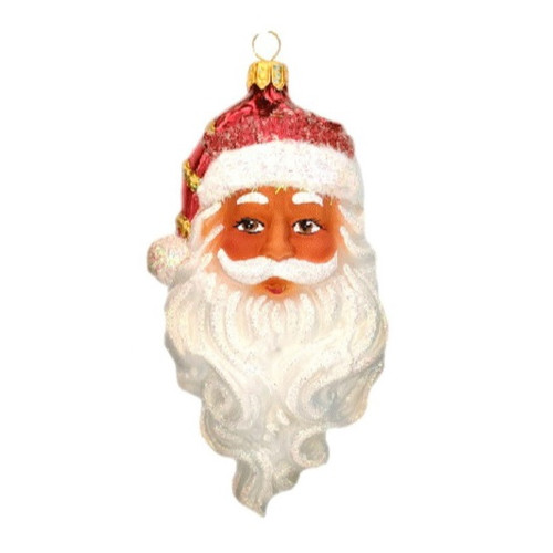 5.5-Inch Worldly Santa Smiles Ornament - Variant#2 by HeARTfully Yours