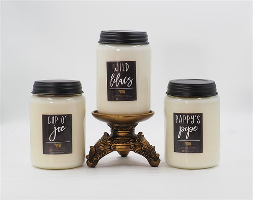 26 oz. Farmhouse Candle 3 Pack by Milkhouse Candle Creamery with Candle Stand
