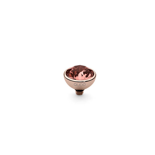 Rose Peach 10mm Rose Gold Interchangeable Top by Qudo Jewelry