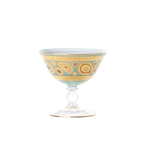 Vietri Regalia Aqua Dessert Bowl