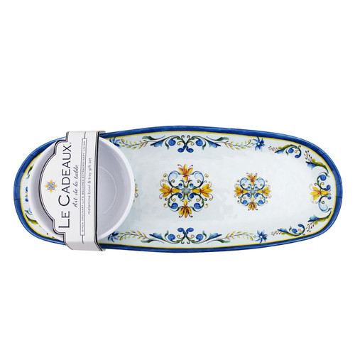 Floral Harvest Bowl and Tray Set by Le Cadeaux