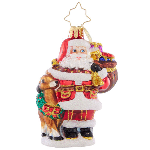 Christopher Radko 3-Inch A Woodland Walk Santa Gem