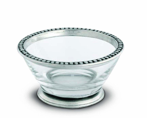 Medici Beaded Pewter Angle Bowl - Large by Vagabond House