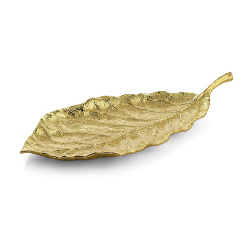New Leaves Magnolia Medium Platter - Gold by Michael Aram