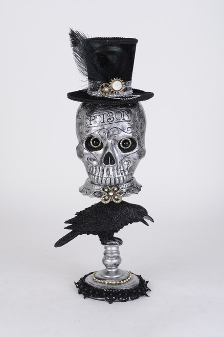 Silver Skull Pedestal