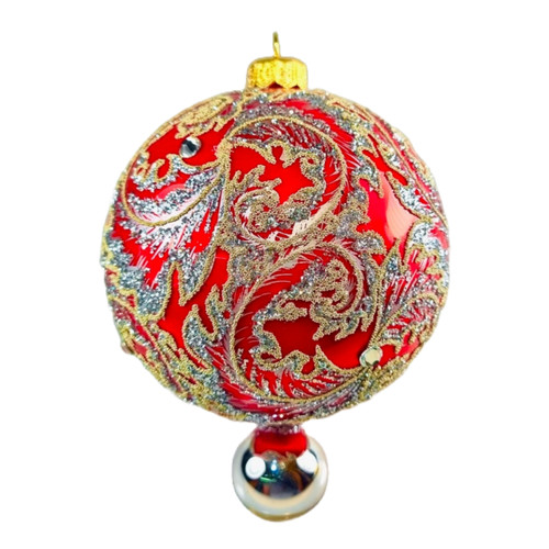 5" Ruby Tapestry Ornament by HeARTfully Yours - Option 3